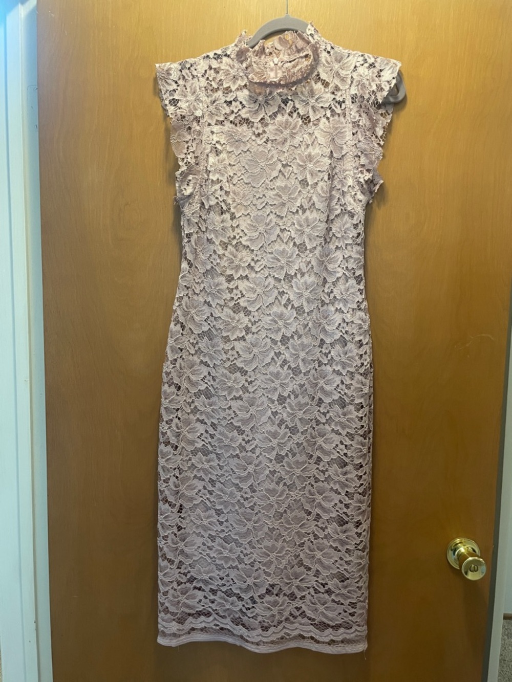Enfocus Studio Dusty Rose Lace Midi Dress